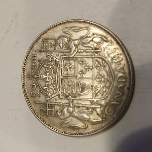1952 Silver half dollar, Canadian